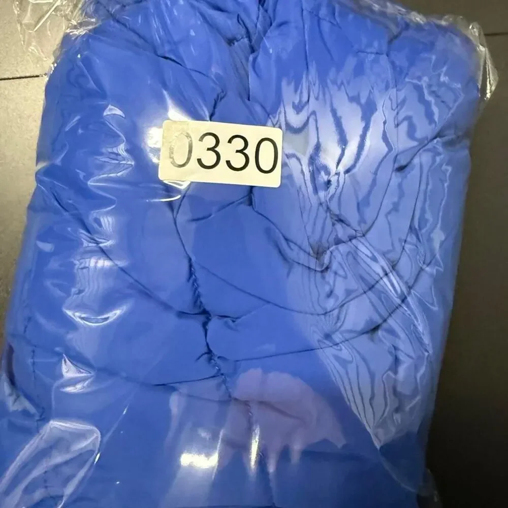 The Children's Place Puffer Jacket Kids XL 14 Blue Full Zip Quilted Coat